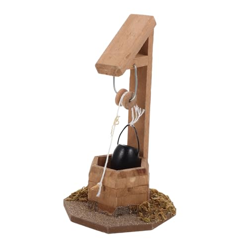 HEMOTON Mini-Garten im Freien dekoratives Kinderspielzeug versorgen lebendiger Miniaturbrunnen dekorativer Miniaturbrunnen zarter Miniaturbrunnen Miniatur gut Kinderzubehör Holz von HEMOTON