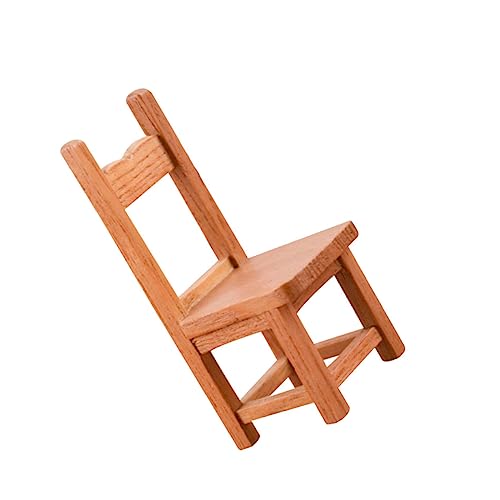 HEMOTON Mini Holzstuhl Miniatur Sachen Puppenhausmöbel Puppenmöbel Ornament Stühle Modelle Dekorationen Miniatur Stuhlfiguren Kleine Holzmöbel Mini Stuhl Bambus von HEMOTON