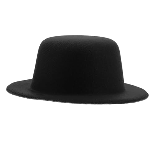 HEMOTON Mini Lolita Filz Miniatur Hüte für DIY Basteln Puppenhaar Schmuck Schwarz Eleganter Handgefertigter Fascinator Hut für Cosplay Party Dekoration von HEMOTON