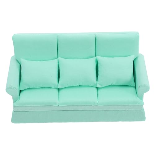 HEMOTON Mini Puppenhaus Sofa Puppenmöbel Puppenhaus Sessel Abnehmbares Sofa Modellcouch Kleines Puppensofa Himmelblaues von HEMOTON