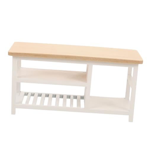 HEMOTON Mini-Tisch Miniatur-Möbelzubehör Puppenstubentisch Puppenhaus-Miniaturmöbel Miniatur-Büromöbel Living Room Decoration holzmöbel Puppenmöbel aus Holz Miniaturhausmöbel Birke Beige von HEMOTON