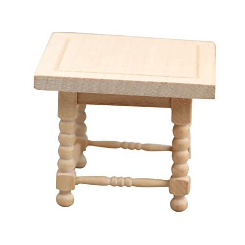 HEMOTON Mini-möbelmodell Mini-hausbedarf Mini- Kleinmöbel Mini-beistelltisch Beistelltisch Figur Mini-tischspielzeug Das Kleinste Der Welt Teetischdekoration Holz von HEMOTON