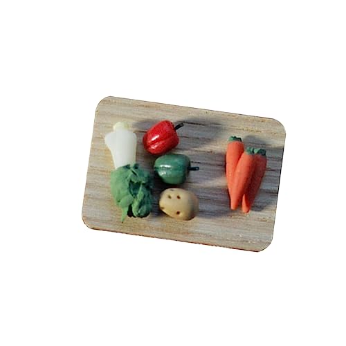 HEMOTON Mini-Schneidebrett-Ornament Spielzeug für den Esstisch in der Küche Kleinkindnahrung Spielzeug für Kinder kinderspielzeug Spielzeuge Spielset aus Holz Puppenhauszubehör hölzern von HEMOTON