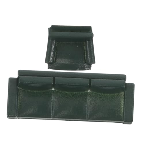 HEMOTON Miniatur Dollhouse Sofa Maßstab Modellcouch Realistische Miniaturmöbel für DIY Projekte Kreative Fotografie und Mini Raumdekoration Grün von HEMOTON