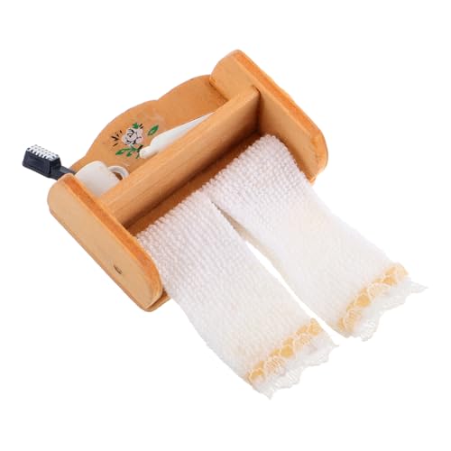 HEMOTON Miniatur Größe Regal Skulptur Miniatur Requisiten Badezimmer Miniatur Holz Handtuchhalter Miniatur Miniatur Puppenhaus Regal Modell Tuch HEMOTON Miniatur Größe Regal Skulptur Miniatur Requisiten Badezimmer Miniatur Holz Handtuchhalter Miniatur Miniatur Puppenhaus Regal Modell Tuch von HEMOTON