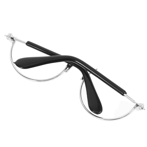 HEMOTON Miniatur Halbrahmen Metallbrille für Puppen Retro Vintage Mini Eyeglasses als Kostüm Requisite für Cosplay Party und Puppenhaus Zubehör HEMOTON Miniatur Halbrahmen Metallbrille für Puppen Retro Vintage Mini Eyeglasses als Kostüm Requisite für Cosplay Party und Puppenhaus Zubehör von HEMOTON