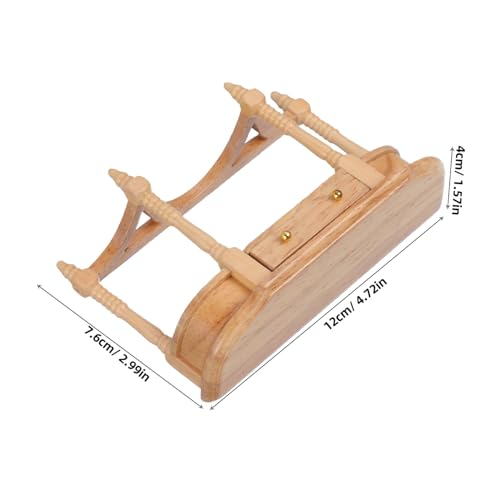 HEMOTON Miniatur Holz Puppenhaus Möbel Massiver Holztisch Modell Stabile Konstruktion Kreatives Design Für Kinderzimmer Und Rollenspiele von HEMOTON
