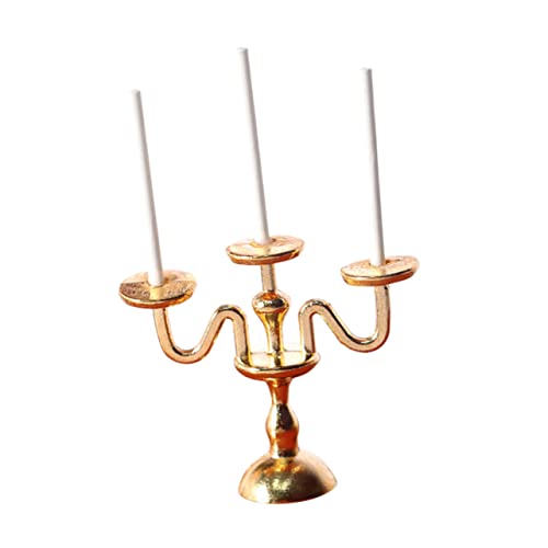 HEMOTON Miniatur Kerzenständer Im Vintage Stil Vintage Mini Miniatur Kerzenständer Modell Mikroszene Schmuck Mini Kerzenständer Modell Tischdekoration Für Kinderspielzeug von HEMOTON