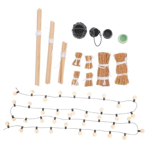 HEMOTON Miniatur Outdoor Feuerstelle Set Teilig mit Stabilem Holzgestell und Hängekesseln Realistische Miniatur Dekoration für Puppenhaus Halloween Deko und Vielseitige Szenen HEMOTON Miniatur Outdoor Feuerstelle Set Teilig mit Stabilem Holzgestell und Hängekesseln Realistische Miniatur Dekoration für Puppenhaus Halloween Deko und Vielseitige Szenen von HEMOTON