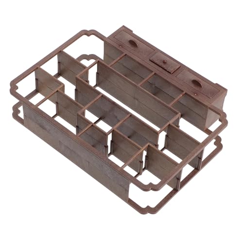HEMOTON Miniatur Puppenhaus Regal aus Kunststoff Elegantes und Realistisches Möbelstück für Kreatives für Puppenhaus Zubehör und Dekoration Jedem Stil von HEMOTON
