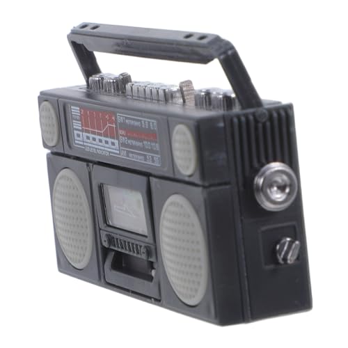 HEMOTON Miniatur Retro Radio Modell aus Hochwertigem Kunststoff Detailgetreu und Dekorativ Geeignet als Puppenhaus Zubehör für DIY Miniatur Haus Lebendige Wohnszenen Gestalten Schwarz HEMOTON Miniatur Retro Radio Modell aus Hochwertigem Kunststoff Detailgetreu und Dekorativ Geeignet als Puppenhaus Zubehör für DIY Miniatur Haus Lebendige Wohnszenen Gestalten Schwarz von HEMOTON