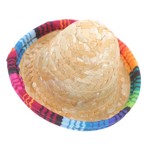 HEMOTON Miniatur Strohhut Weinflasche Dekoration Mini Mexikanischer Sombrero Hut für Puppen Haustiere Leicht Tragbar Sicheres Material Klein HEMOTON Miniatur Strohhut Weinflasche Dekoration Mini Mexikanischer Sombrero Hut für Puppen Haustiere Leicht Tragbar Sicheres Material Klein von HEMOTON