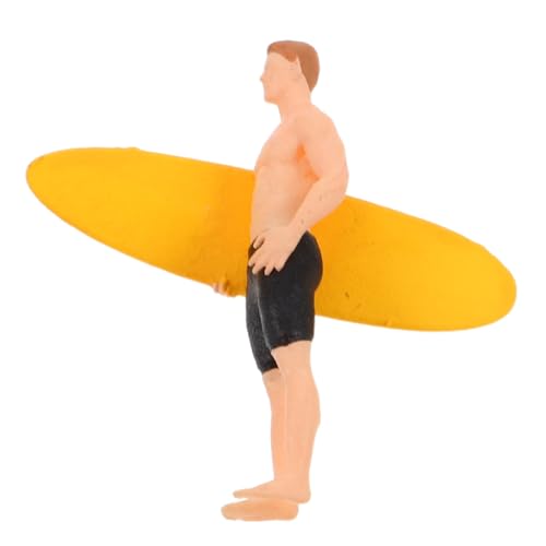 HEMOTON Miniatur-strandparty-Figuren: Surfing Boy-skulptur Im Maßstab 1:64, Ideale Strandhaus-Dekoration Und Mikro-landschaftsgestaltung, Surfspielzeug Für Kinder von HEMOTON