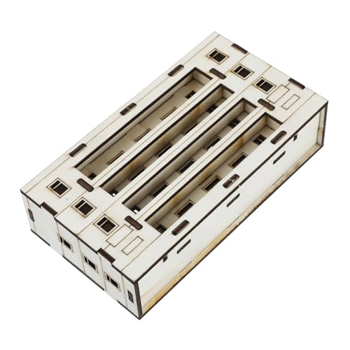 HEMOTON Miniaturhaus Sandtischmodell DIY Bastelset Puppenhaus Modelle spielzeughaus holzspielzeug DIY Mini-Modellbausatz Mini-Holzhaus Kleiner hausbausatz Hausmodellbausatz Beige von HEMOTON