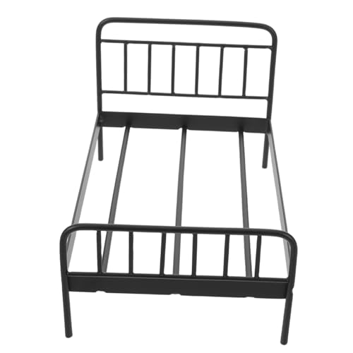 HEMOTON Miniaturmöbel Puppenhaus Etagenbetten Kinderzimmerbett Für Puppen Puppenbett Winzige Möbel Puppenhauszubehör Puppenhausmöbel Bett Miniaturbett Spielzeugbett Schwarzes Eisen von HEMOTON