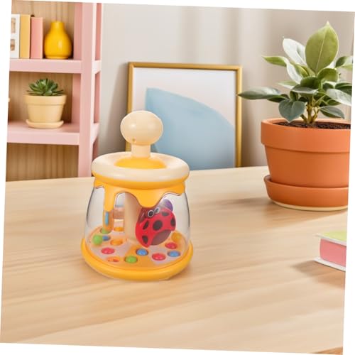 HEMOTON Montessori Insektenmotiv Drück und Drehball Hüpfball Sensory Toy zur Motorikförderung für Kleinkinder Jungen Mädchen Frühe Entwicklung von HEMOTON