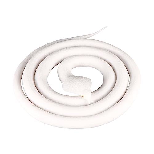 HEMOTON Imitierte Cobra Gummischlange Realistisches Streichspielzeug Für Partys Reinweiß Für Halloween-Dekoration Und Scherzartikel von HEMOTON