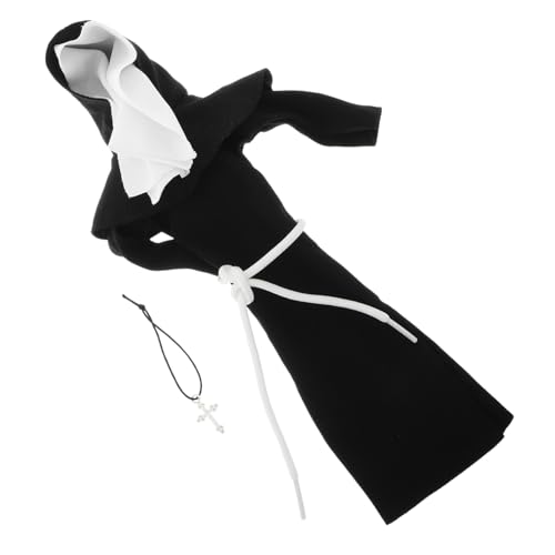 HEMOTON Niedliches Nonnenkostüm Puppen Outfit für Plüschtiere Silberner Halskette für Rollenspiele Kostümpartys und Kirchen Szenen Passend für Plüschtiere HEMOTON Niedliches Nonnenkostüm Puppen Outfit für Plüschtiere Silberner Halskette für Rollenspiele Kostümpartys und Kirchen Szenen Passend für Plüschtiere von HEMOTON