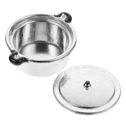 HEMOTON Mini-Topf-Ornament Dekorativer Miniatur-Topf Pädagogischer Spielzeug-simulationstopf Miniatur-mini-kocher Perfekt Für Minihouse von HEMOTON