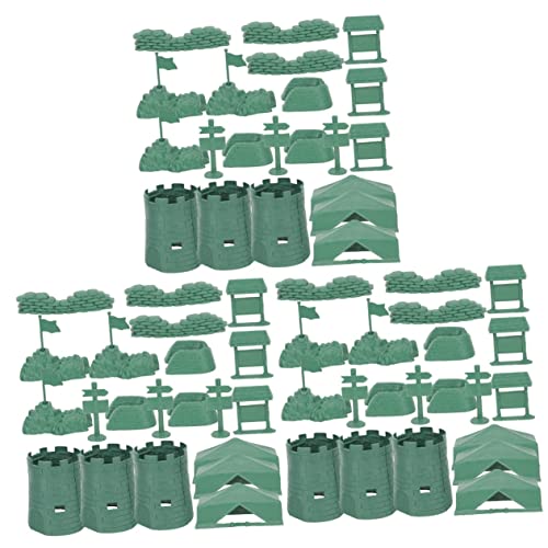 HEMOTON Packung Mit 9 Sets Sandtisch-szenenmodell Spielzeugsoldat-spielset Figuren Bausteinmodell Modellbausätze Bausteine Kleine Geschenke Geschenk Für Jungen Miniatur Plastik Kanonenturm von HEMOTON