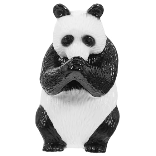 HEMOTON Panda - Modell Panda - Desktop Miniatur - Panda - Ornament Tierstatue Panda - Skulptur Geburtstagsgeschenk Panda Panda basteln Tierhandwerk - Desktop - Ornament Plastik Black von HEMOTON