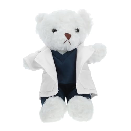 HEMOTON Plüschbär Arzt Kostüm Kuscheltier Weicher Arztbär mit Detailreichem Design Weiches Stofftier als für Medizinstudenten und Ärzte Sammler von HEMOTON
