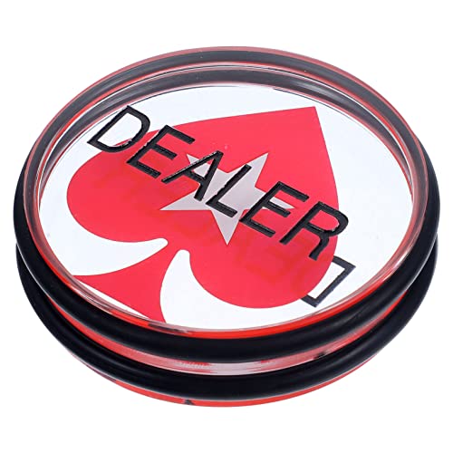 HEMOTON Presseausweis des Händlers Ton-pokerchips Chips- Jetons Knopf Sequenz Brettspiel Kartenspiele Pokertischplatte Zahlen Dealer-Button-Poker Tasten Dealer-Puck-Taste Acryl von HEMOTON