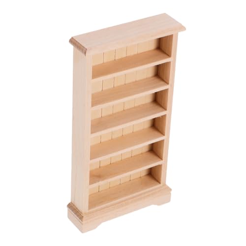 HEMOTON Exquisites Miniatur-bücherregal Aus Holz Für Puppenhaus-miniaturmöbel Im Maßstab 1/12 von HEMOTON