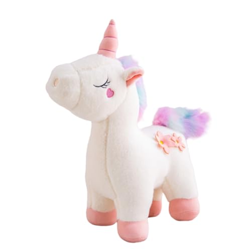 HEMOTON Puppe Plüschpuppe Einhorn Puppe Stofftier Weiß von HEMOTON