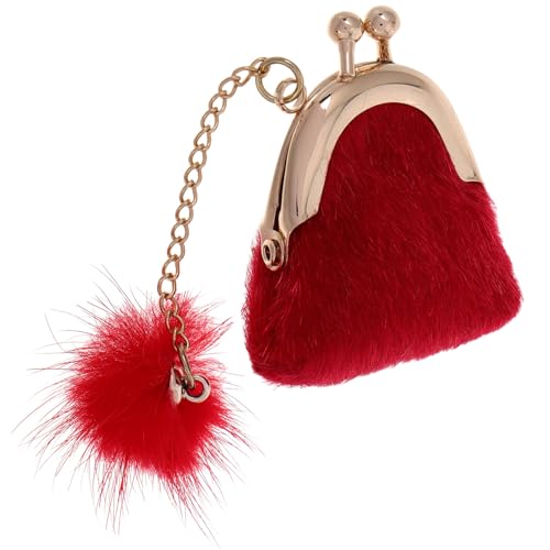 HEMOTON Puppen-Schmuckbeutel Hochzeitspuppe Puppen aus Mini-Fahrradspielzeug weiße Mini-Geldbörse für puppentasche Puppengeldbeutel Puppenspielzeugtasche Metall rot von HEMOTON