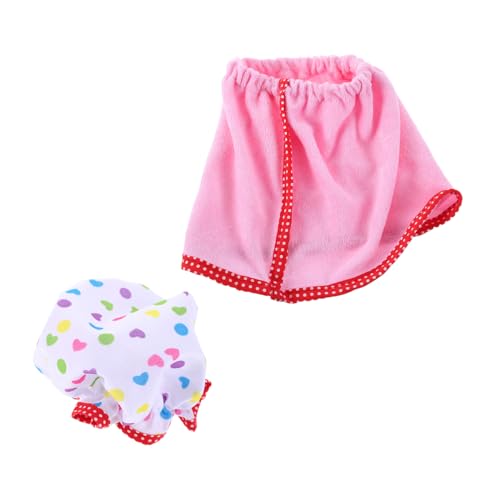 HEMOTON Puppenbademantel mit Duschhaube Stilvolle Puppenkleidung für Puppen Detaillierte Verarbeitung Spa Inspiriertes Outfit für Sammler von HEMOTON
