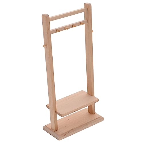 HEMOTON Mini-puppenhaus- – Garderobenständer Aus Holz Ornamente Für Puppenkleiderständer HEMOTON Mini-puppenhaus- – Garderobenständer Aus Holz Ornamente Für Puppenkleiderständer von HEMOTON