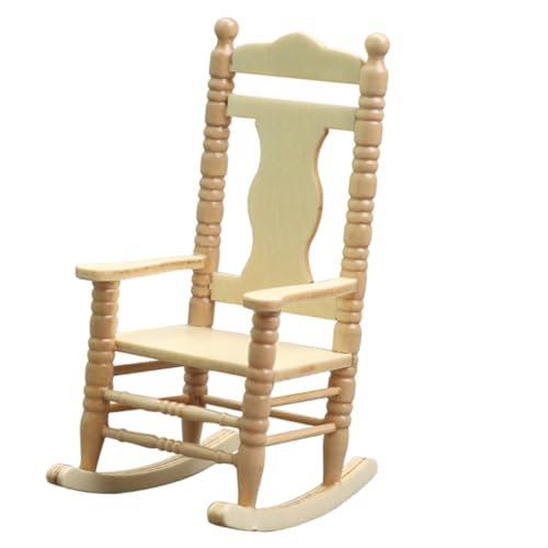 HEMOTON Puppenhaus Hocker Mini Stuhl Statue Kleiner Holzstuhl Bezaubernder Mini Stuhl Mini Möbel Miniatur Stuhl Ornament Mini Stuhl Dekor Mini Stuhl von HEMOTON