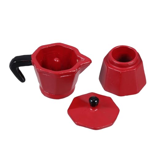 HEMOTON Einzigartige Mini-espressokanne Für Puppenhaus Legierungskannen-zubehör Für Miniatur-küchendekor von HEMOTON