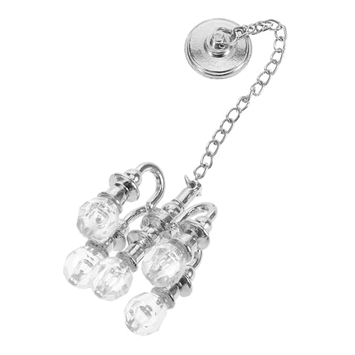 HEMOTON Puppenhaus Deckenleuchte Miniatur Kronleuchter Silber Legierung 1:12 Miniaturmöbel Dekoration Hängelampe Feengarten Zubehör Langlebig für Puppenhaus Kleiner Szene HEMOTON Puppenhaus Deckenleuchte Miniatur Kronleuchter Silber Legierung 1:12 Miniaturmöbel Dekoration Hängelampe Feengarten Zubehör Langlebig für Puppenhaus Kleiner Szene von HEMOTON