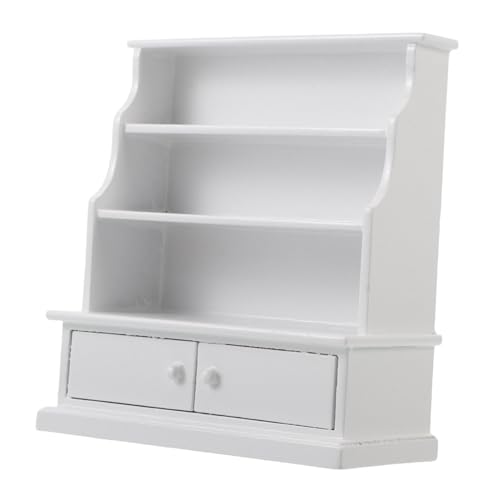 HEMOTON Puppenhaus Mini Bücherregal Kleiner Aufbewahrungsschrank Stabil Vielseitig Für Mini Bücher Sammlungen Display von HEMOTON