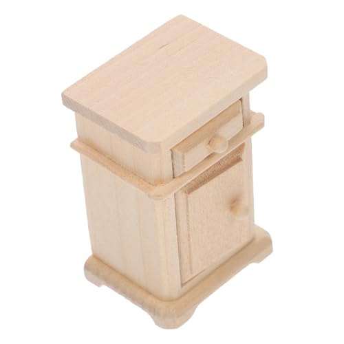 HEMOTON Puppenhaus-nachttisch Miniaturschrank Miniatur-holzschrank Miniaturen Fotorequisite Miniaturhausmöbel Miniaturmöbelmodell Miniaturspielzeug Mini -bücherregal Vitrine Hölzern von HEMOTON