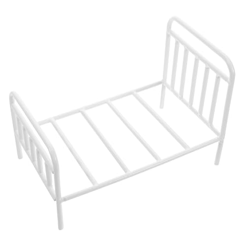 HEMOTON Puppenhausbett babybett Kinderbett Spielzeugbett Bettchen mini Bett Puppenmöbel realistisches Schlafzimmerzubehör Schlafen klein Koje Eisen Weiß HEMOTON Puppenhausbett babybett Kinderbett Spielzeugbett Bettchen mini Bett Puppenmöbel realistisches Schlafzimmerzubehör Schlafen klein Koje Eisen Weiß von HEMOTON