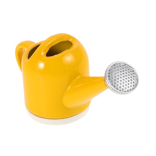 HEMOTON Puppenhausdusche Puppenhauszubehör Mikro-landschaftsgießkanne Mini-puppenhausmöbel Feengarten-gießkanne Miniaturmöbel Selber Machen Puppenhaus-dekorationszubehör Metall Yellow von HEMOTON