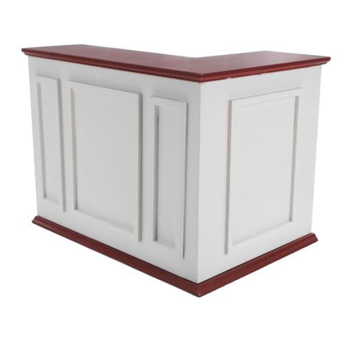HEMOTON Puppenhausminiaturen Miniatur Beistelltisch Mini Bartheke Tiny House Möbel Tiny Möbel Miniatur Bartisch Mini Hausmöbel Hellbraunes Holz von HEMOTON