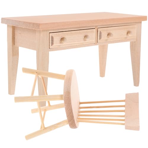 HEMOTON Puppenhausmöbel Aus Holz Tisch Und Stuhl Miniatur-Puppenhauszubehör Esszimmerzubehör - Maßstab 1/12 HEMOTON Puppenhausmöbel Aus Holz Tisch Und Stuhl Miniatur-Puppenhauszubehör Esszimmerzubehör - Maßstab 1/12 von HEMOTON