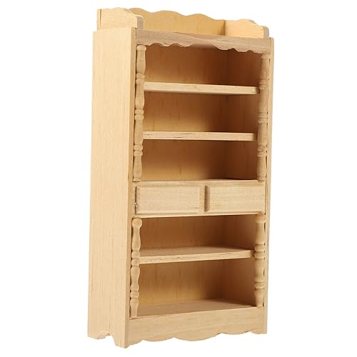 HEMOTON Puppenhausmöbel klein Mein Leben Puppenzubehör Miniaturmöbel Dinge Dekoration Schlafzimmer Bedroom Decor Toy Miniatur-Schrankmodell aus Holz Miniatur-Hausmöbel hölzern von HEMOTON