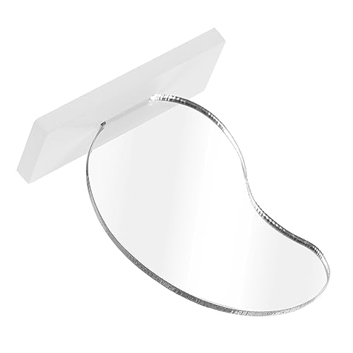 HEMOTON Puppenhausspiegel Puppen Für Puppen Niedliches Kleines Puppenhaus Mini Mädchen Kleine Tragbare Alberne Figuren Bausatz Schminkspiegel Kunststoff Weiß von HEMOTON