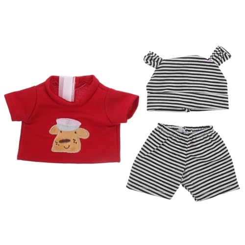HEMOTON Puppenkleidung für Neugeborene Puppen Gestreifte Hose und Süße Hundemuster Weiche Sammlerkleidung mit Hut Vielseitiges Outfit für Jungen und Mädchen für Rollenspiele und HEMOTON Puppenkleidung für Neugeborene Puppen Gestreifte Hose und Süße Hundemuster Weiche Sammlerkleidung mit Hut Vielseitiges Outfit für Jungen und Mädchen für Rollenspiele und von HEMOTON