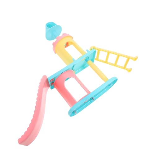 HEMOTON Puppenschlossrutsche Puppenhaus Spielzeughaus Mini-Koffer- Zubehör für Babypuppen spielhaus für Dollhouse Decor Miniatur-Spielplatzdekoration von HEMOTON
