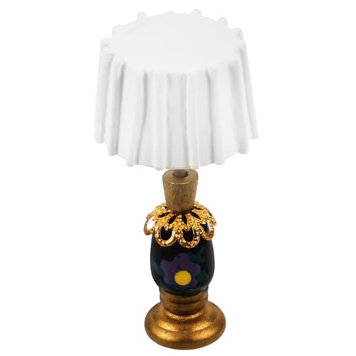 HEMOTON Puppenstuben-tischlampe Spielzeughaus Tischlicht Desktop -Lampe Mini -Lampe Puppenhaus-miniaturen Mini-Ornamente Zum Basteln Holzspielzeug Mini-hauslampen Miniatur-tischlampen Holz von HEMOTON