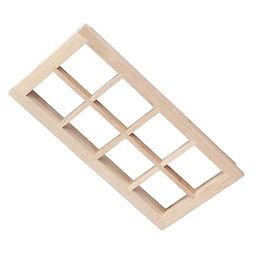HEMOTON Puppenstubentüren Und -Fenster Balance-Board- Feng Shui Wohnkultur Zur Einweihungsparty Quadratische Fenster Cartoon-seife PVC-Dekoration Klein Innentüren Beige Hölzern von HEMOTON