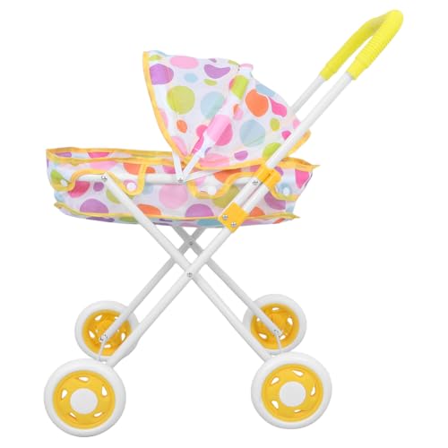 HEMOTON Mini-babypuppenwagen Kutschenmodell Spielzeug Spielzeit Mädchenspielzeug Kleinkind Kinderwagen Pädagogisches Spielzeug Aus Kunststoff Rollenspielzubehör von HEMOTON