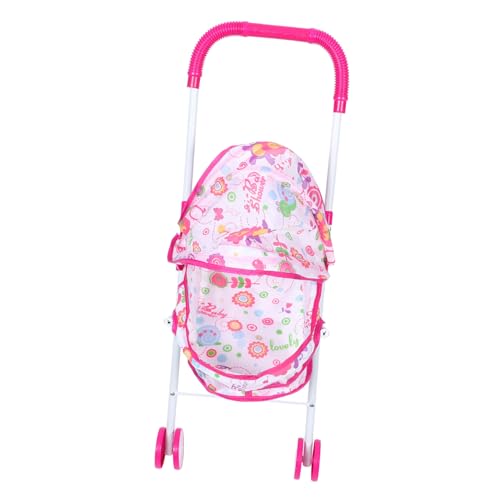 HEMOTON Puppenwagen Klappbarer Buggy für Rollenspiele Stabiler und Eleganter Puppenstroller Eisen mit Oxford Fördert Hand Auge Koordination für Ab Jahren von HEMOTON