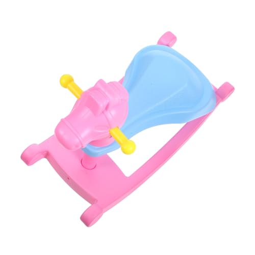 HEMOTON Miniatur-schaukelpferd Für Kinder Spielzeug Dekoration Puppenhausmöbel Im Maßstab 1/12 Kunststoff Fantasievoller Spielpartner von HEMOTON